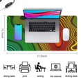 thumbnail image 5 of Red, Yellow, and Green Lines&nbsp;pad Mousewaterproof,rubber+multispandexwashable Line Series MousepadDesk Pad for Office Home Game 31.5x15.7inches, 5 of 7
