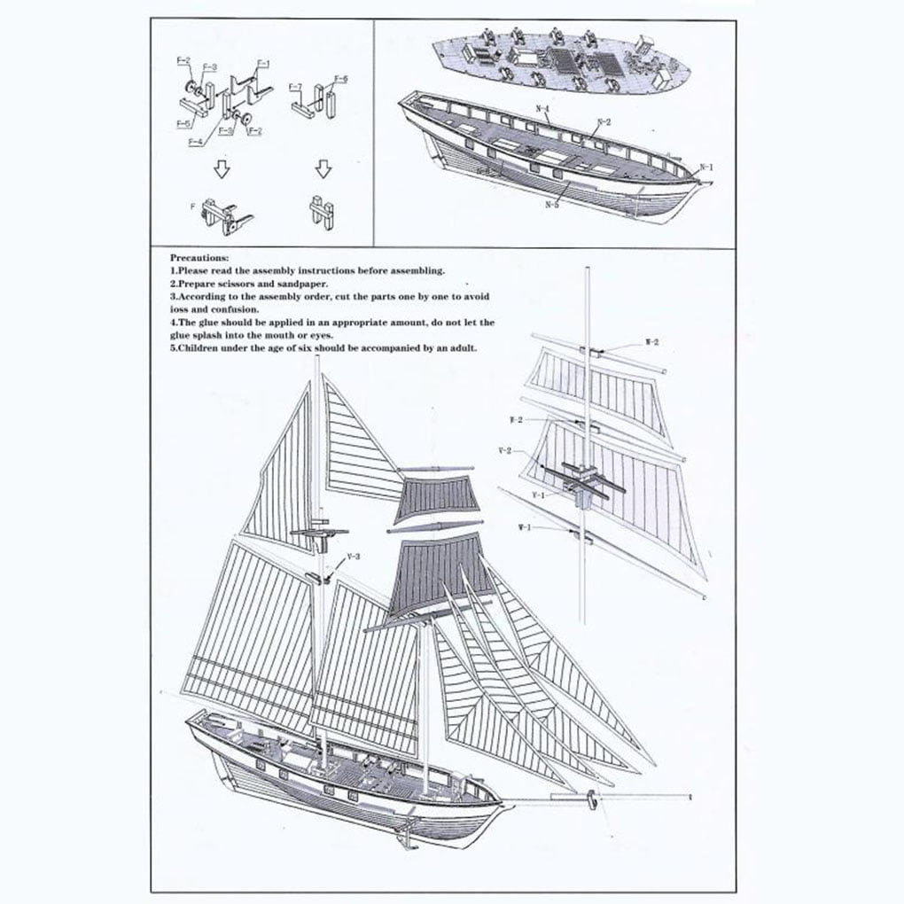 Details about   WOODEN SHIP model building Kits Single  sailboat  ship BOAT HANDMADE GIFT TOYS 