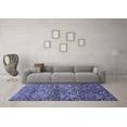 thumbnail image 3 of Ahgly Company Machine Washable Indoor Rectangle Abstract Blue Modern Area Rugs, 6' x 9', 3 of 4