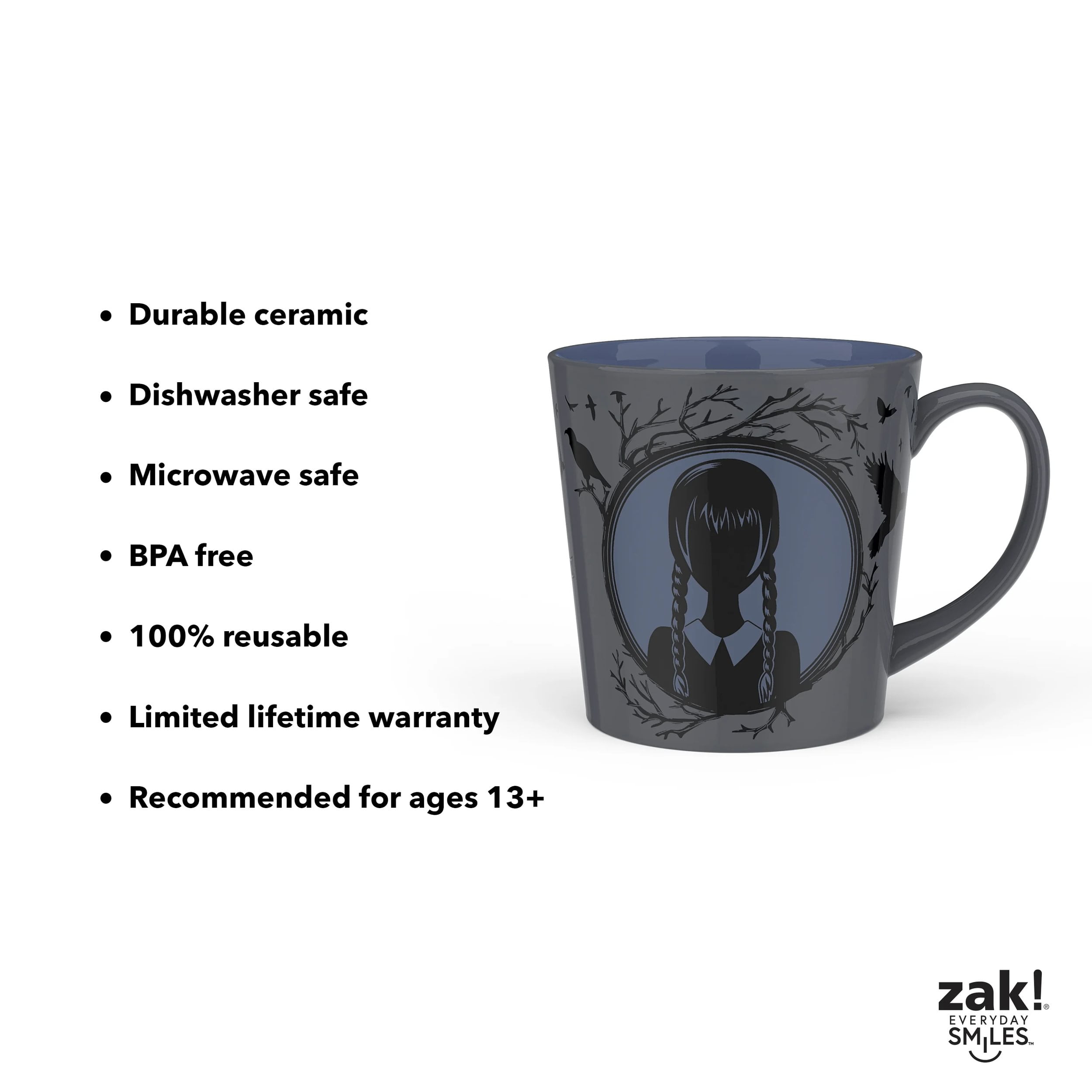 Zak Designs Wednesday Emerson Mug, Wednesday