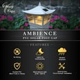 thumbnail image 6 of Classy Caps Ambience Solar Post Cap - Fits 5"x5" and 4"x4" Posts - Lit Candle Effect - White Vinyl (PVC), 6 of 11