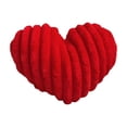 thumbnail image 3 of Ruffled Heart Pillow 16"x13", Valentines Pillow Heart Shaped Pillow, Soft Faux Fur Decorative Throw Pillow, Cute Heart Pillows for Couch Bed Sofa, Valentine Day Anniversary Home Decor, 3 of 5