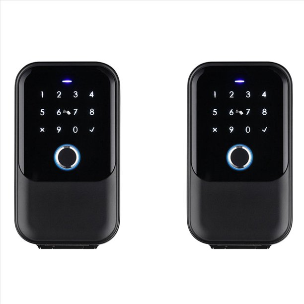 2X Cubierta Impermeable Caja Fuerte Código Tuya Huella Digital Bluetooth Wifi Caja de Llave Inteligente Aplicación Remota Montaje en Pared Caja de Cerradura de Puerta Combinada