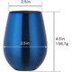 thumbnail image 2 of Zhuge Copa de vino sin tallo de acero inoxidable de 17 oz, vaso de vino portátil para exteriores para piscina, campamentos, barbacoas, viajes - Juego de 2 vasos de metal para beber (azul), 2 of 5