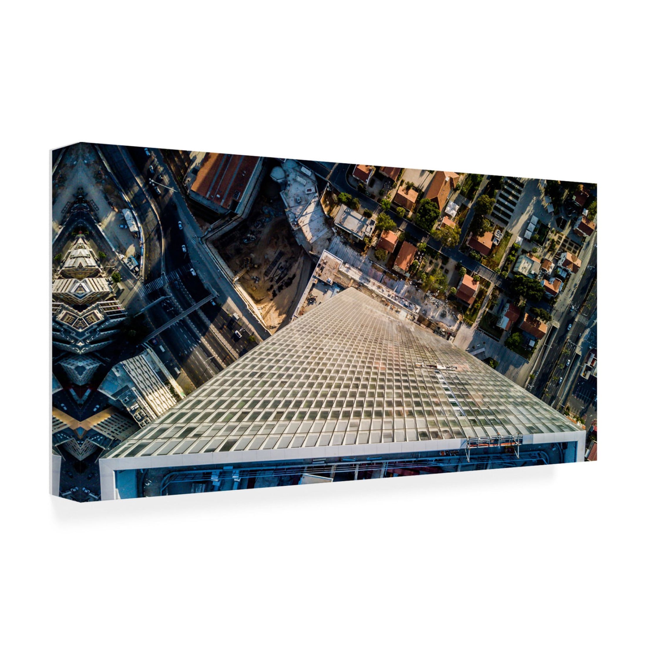 Canvas Wall Art - Or Adar 'The Twisted Tower' Wall Art for Living Room, Bedroom, or Office Décor by Trademark Fine Art - 19 x 10 Inches