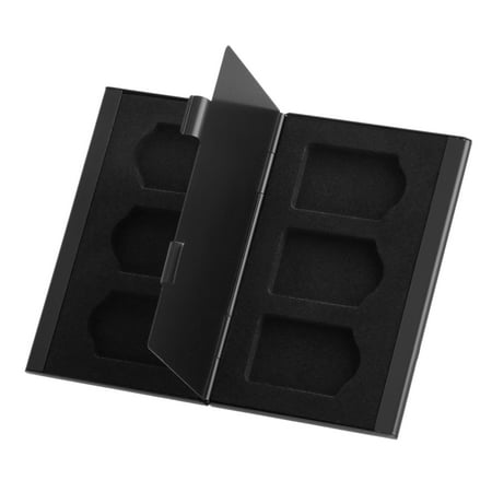 6 Game Case - Game Card Case Compatible Nintendo Switch, Ultra-thin Portable Protective Game Card Storage Box, Each with 6 Cartridge Slots Compatible Switch Games