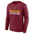 thumbnail image 2 of Men's Wine Cleveland Cavaliers Let's Go Long Sleeve T-Shirt, 2 of 3