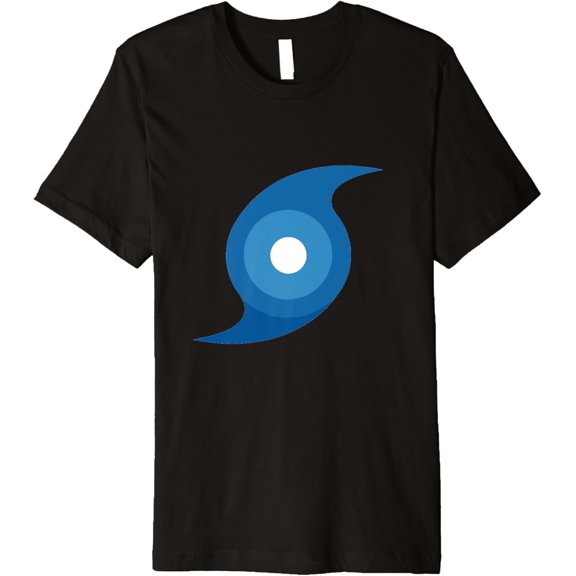 Eye of the Storm Hurricane Symbol Premium T-Shirt men and women can wear, black, white, gifts