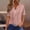05-Pink, variant on Women's Vintage Striped Print V Neck T-Shirt, Button Detail Short Sleeve Casual Blouse, Summer Relaxed Fit Casual Tee Top for Women Daily Wear 02-Cyan XL