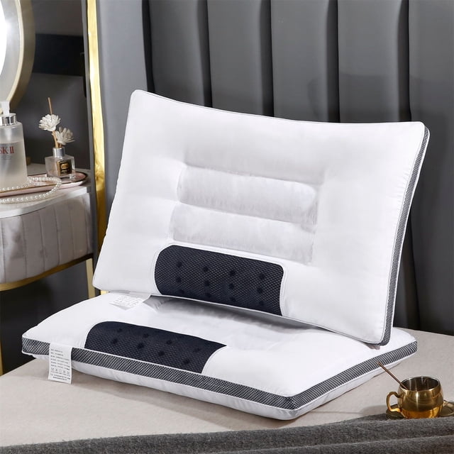 XWSHYW Almohadas y Fundas Imán Tridimensional Cassia Dormitorio de Estudiantes Cama Doble y Desayuno Almohada Central para El Cuello