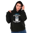thumbnail image 4 of Save Drama Your Llama Nerdy Funny Unisex Plus Fleece Graphic Hoodie Brisco Brands 2X, 4 of 5