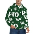 thumbnail image 2 of Fotbe Men's Hoodie with Ho Ho Ho A Pattern - Kangaroo Pocket Pullover Hooded Sweatshirt, Perfect for Daily Wear, Travel, and Home-X-Large, 2 of 7