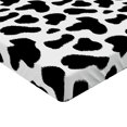thumbnail image 2 of Ambesonne Cow Print Fitted Sheet, Cow Hide Black Spots, Twin XL Size, Charcoal Grey White, 2 of 3