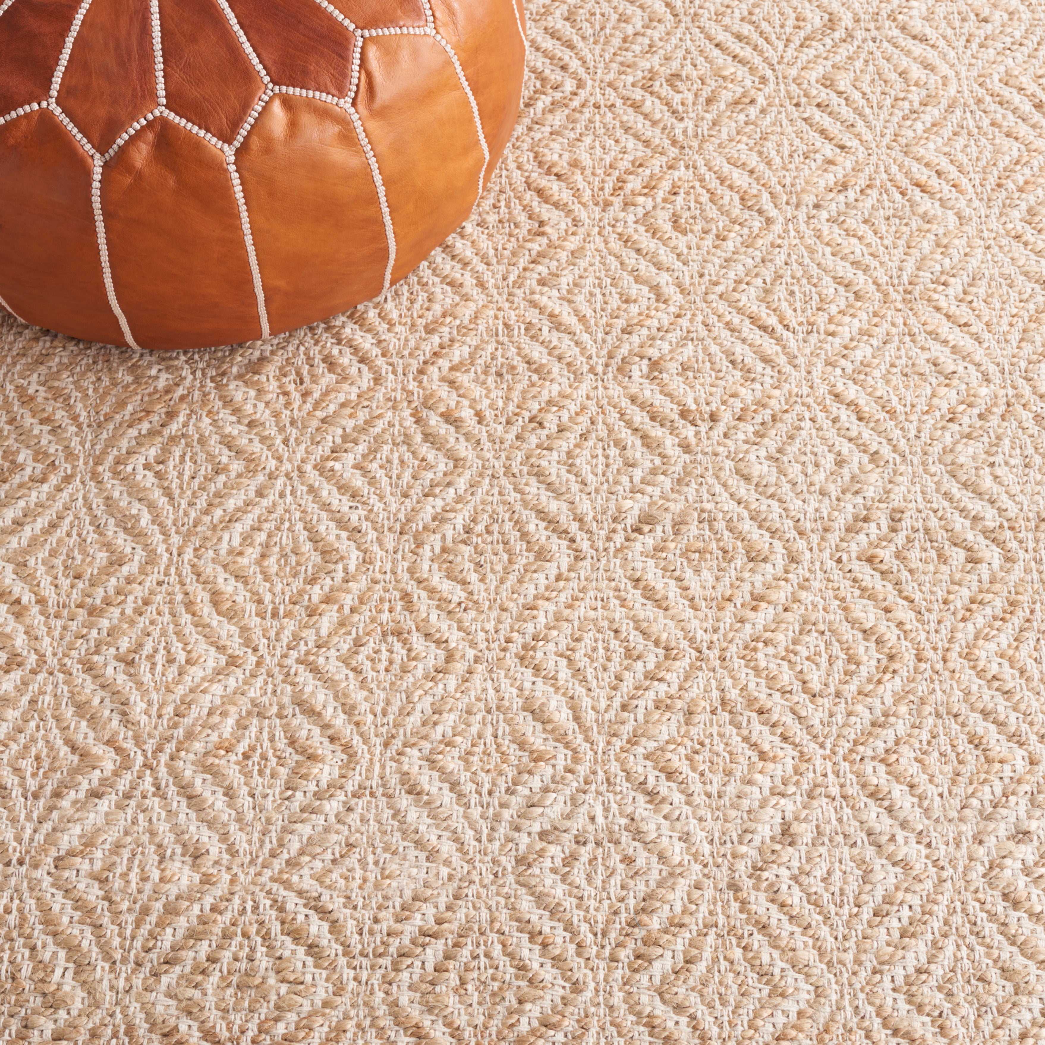 SAFAVIEH Natural Fiber Balfour Geometric Area Rug, Natural/Beige, 4' x 6'