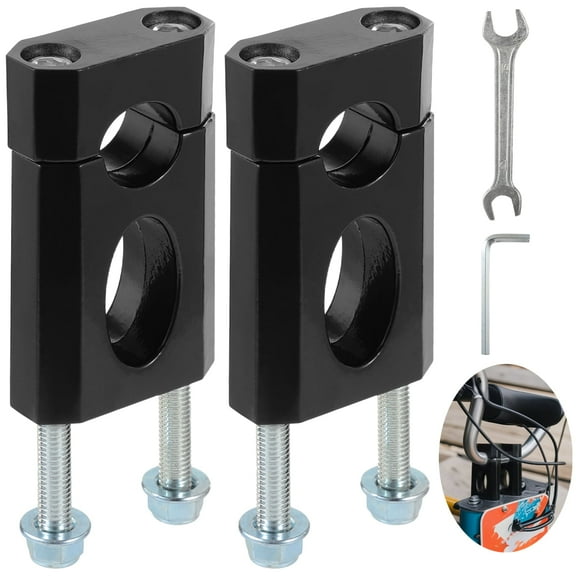 7/8" Motorcycle Handlebar Risers for CRF50 XR50 - Dual-Hole Aluminum Handlebar Adapters with Tools for 50-125cc Dirt Pit Bikes,Anti-Rise Handlebar Mount Clamps with Wrenches