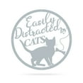 thumbnail image 2 of RealSteel: 'Easily Distracted by Cats' Wall Art – Fun Metal Décor for Cat Lovers (14"/B), 2 of 7