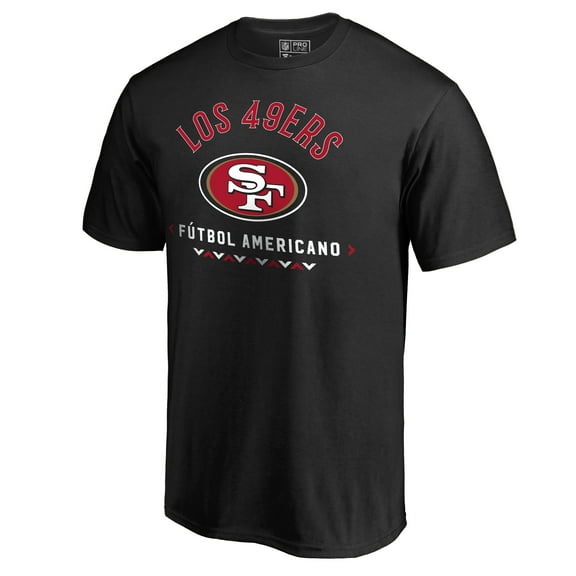 Men's Black San Francisco 49ers Futbol Americano 2 T-Shirt