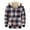 Multicolor#1, variant on Men's Flannel Jacket Zip Up Fleece Lined Hoodies Winter Casual Plaid Shacket Drawstring Long Sleeve Hooded Coats with Pockets Multicolor M