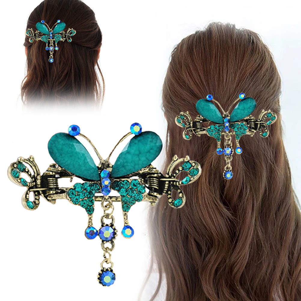 Fashion Hollow Butterfly Hair Clips Beak Clip Ladies Girls Hair Accessories C 
