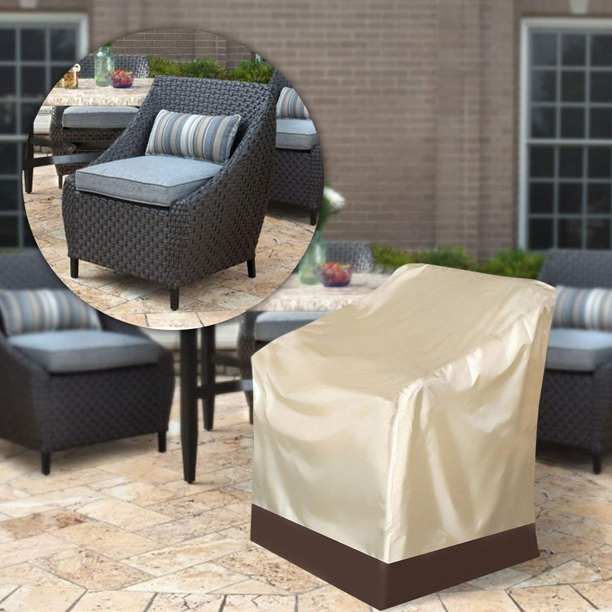 Waterproof Patio Chair Cover 28x31x40inch Heavy Duty Dust Rain Cover for Garden Yard Outdoor Patio Furniture Protective Cover w5bhj88 Chair Cover 1PCS 