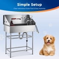 thumbnail image 6 of CO-Z Dog Washing Station with Massage Brush 34" Stainless Steel Pet Shower & Bath Tub, 6 of 9