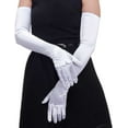 thumbnail image 7 of Mightlink 21" Long Flapper Evening Opera Satin Gloves for Women Elbow Length 1920s, 7 of 7