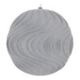 thumbnail image 2 of Vickerman MT196107D Ornement Flocked Wave Argent 6 Po. - 2 par Sac, 2 of 3
