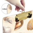 thumbnail image 6 of FORMRS Acrylic Clipboard with Low Profile Clip Standard A4 Letter Size, 12.5" x 9", Beige Watercolor Seashells, 6 of 8