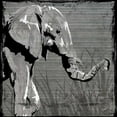 thumbnail image 2 of OnRei 20x20 White Modern Wood Framed Museum Art Print Titled - Elephant Walk, 2 of 4