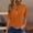 Orange, variant on ZZwxWA Women's Casual Solid Color Medium Short Sleeve V-Neck Top