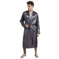thumbnail image 1 of Zoeecloth Mens Robes Long Sleeve Bathrobe Loungewear Night-Robe Spring Fal Long Pajamas M-2XL, 1 of 9