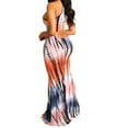 thumbnail image 4 of USSUMA Womens Maxi Sundresses Summer Casual Sleeveless Sexy Prom Formal Long Tank Bodycon Dresses Ladies Plus Size Tie-dye Halter Neck Sun Dress Beach Vacation Party Female, 4 of 8