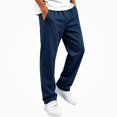 thumbnail image 3 of HAOTAGS Boys Sweatpants (2-15) Open Bottom Elastic Waist Loose Casual Workout Side Pockets Jogger Pants Navy Size 5T, 3 of 7