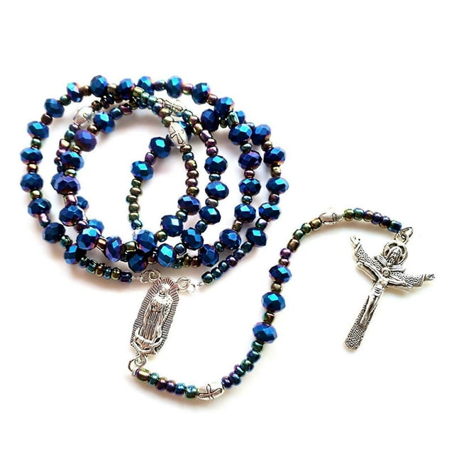 Vintage Bead Chain Christian Catholic Rosary For Cross Rosary Pendant Necklace