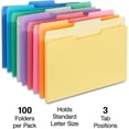 thumbnail image 2 of Bilot File Folders, 1/3 Cut, Letter Size, Assorted Colors, 200/Carton (St508804-Ccvs), 2 of 4