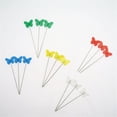 thumbnail image 5 of Colorful 100 Pieces Sewing Pins Butterfly Flat Head Pins Straight Quilting Pins for Dressmaker Jewelry Decoration, 5 of 5