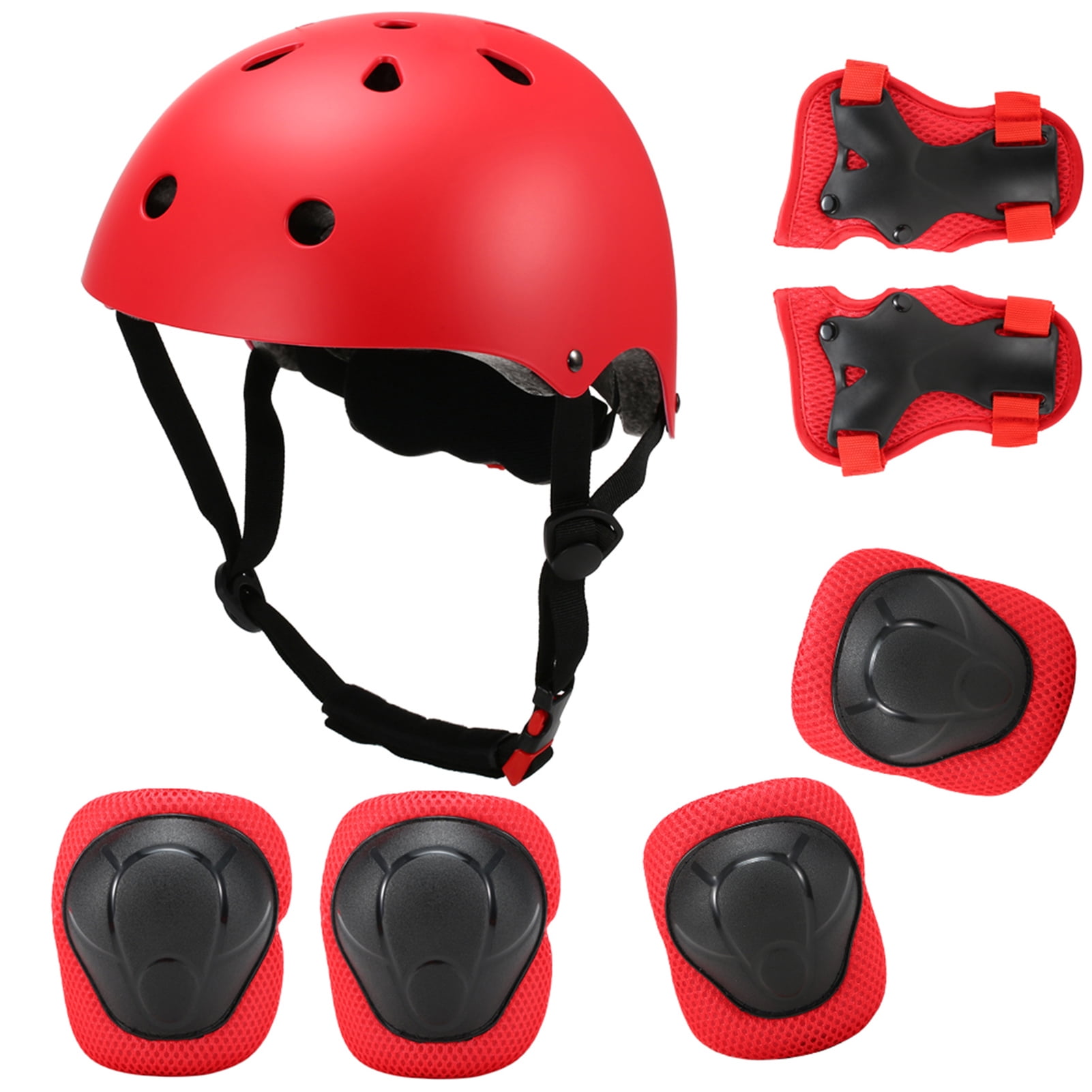 Protective Gear,1 Helmet And In 1 Helmet And Pads Set Kids 7 In Helmet And Pads 7 In 1 Kids Knee Pads Wrist Roller Adjustable Kids Knee Zdhf Kids Bike Helmet Rookin