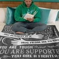 thumbnail image 7 of Healing Hug Blanket 60"x50", Inspirational Gifts for Men, Comfort Items Chemo Patients, After Surgery Recovery Gifts, Cancer Get Well Gifts for Men, Grey, 7 of 7