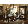 thumbnail image 2 of ACME Vendome Round Dining Table, Cherry & Clear Glass, 2 of 2