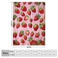 thumbnail image 4 of COMIO Pink Strawberry Blanket for Kids Girls, Soft Lightweight Strawberry Throw Blanket for Sofa Bed Traveling Camping Gifts Idea, 4 of 6