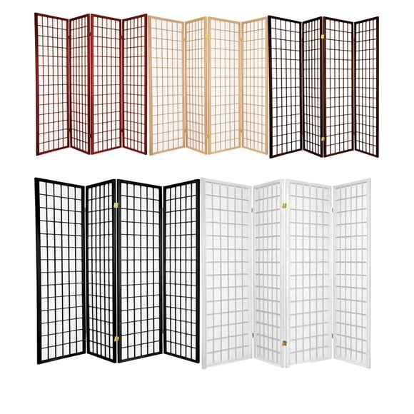 Legacy Decor 3 Panels Room Divider Privacy Screen Partition Shoji Style 6 ft Tall Black Finish