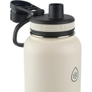 Thermoflask 40oz Stainless Steel Chug Water Bottle, White + Green