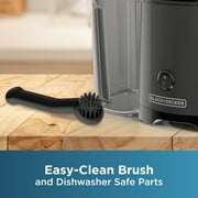 BLACK+DECKER Fruit & Vegetable Juicer Extractor, 400-Watt, Quiet, Black Plastic