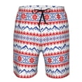 thumbnail image 3 of Pofeuu red blue Snow Mountain Prin Men's Swim Trunks Quick Dry Bathing Suit Swimming Board Shorts Mesh Lining Beach Swimwear-Small, 3 of 6