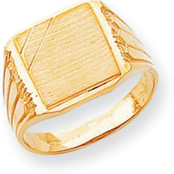 14K Yellow Gold Mens Signet Ring Jewelry Size 10
