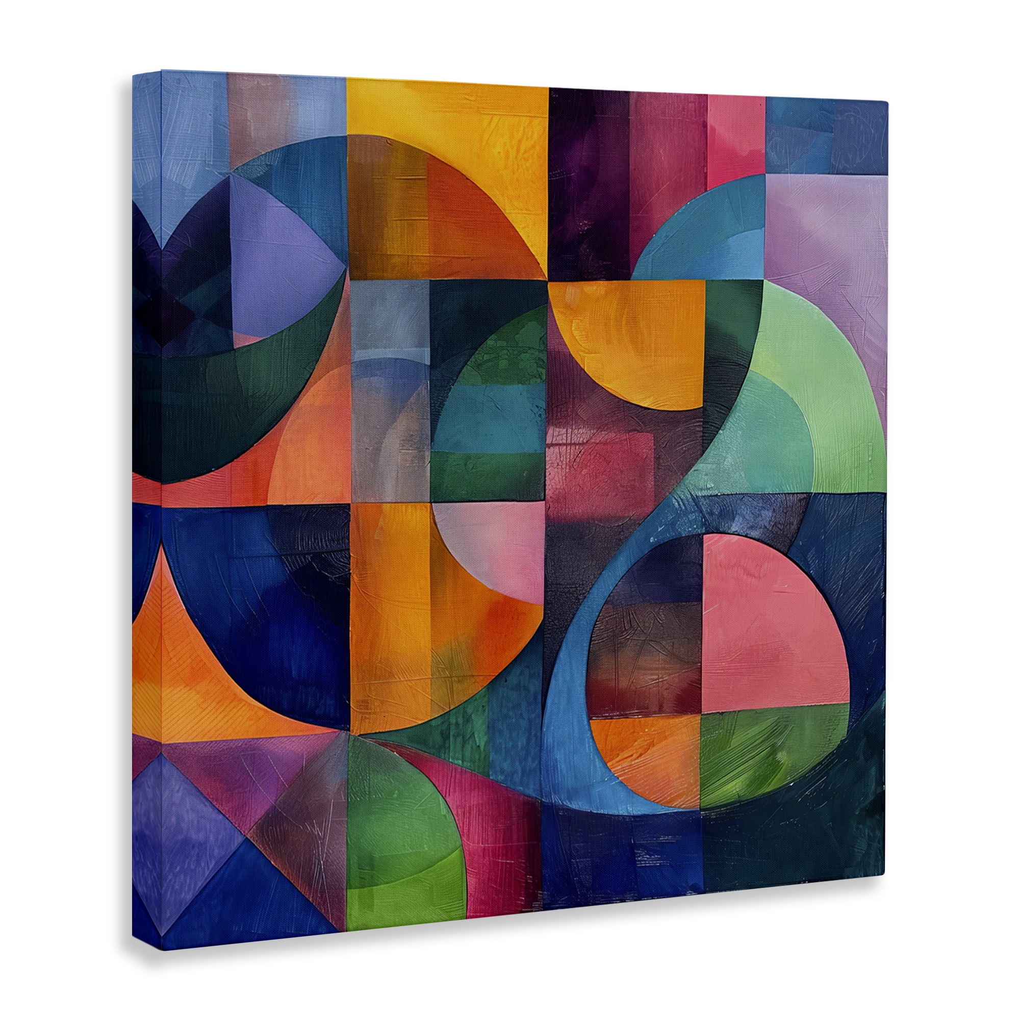 Stupell Industries Luminous Spectrum Shapes Abstract Painting Gallery Wrapped Canvas Art Print Wall Art, 36 x 36