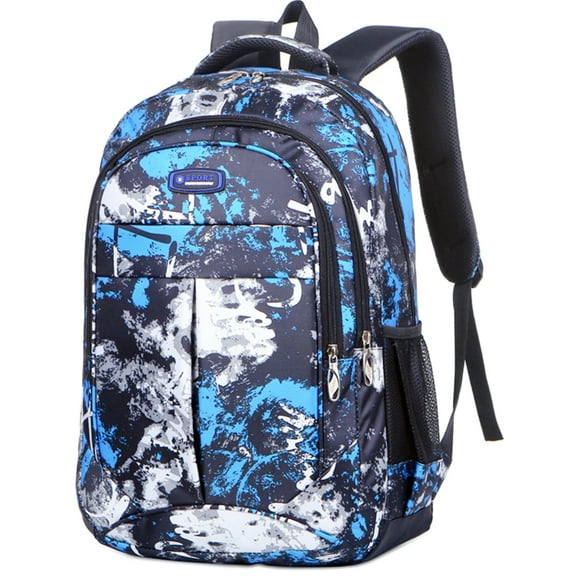 Juuar Boys Backpack Camo School Bag Multi Pocket Bookbag Kids School Backpack for Back to School Gifts, Blue