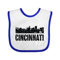 Inktastic Cincinnati Skyline Grunge Boys or Girls Baby Bib