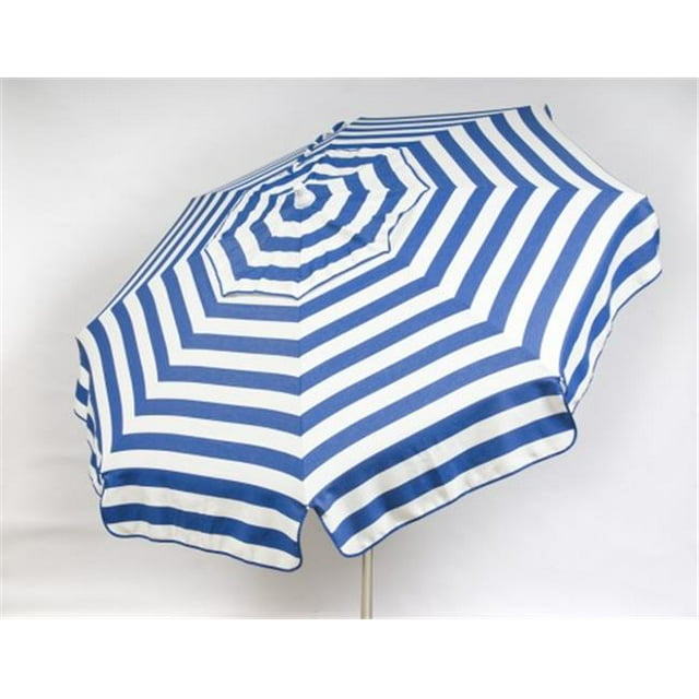 Italian 6 ft. Umbrella Acrylic Stripes Blue And White - Patio Pole