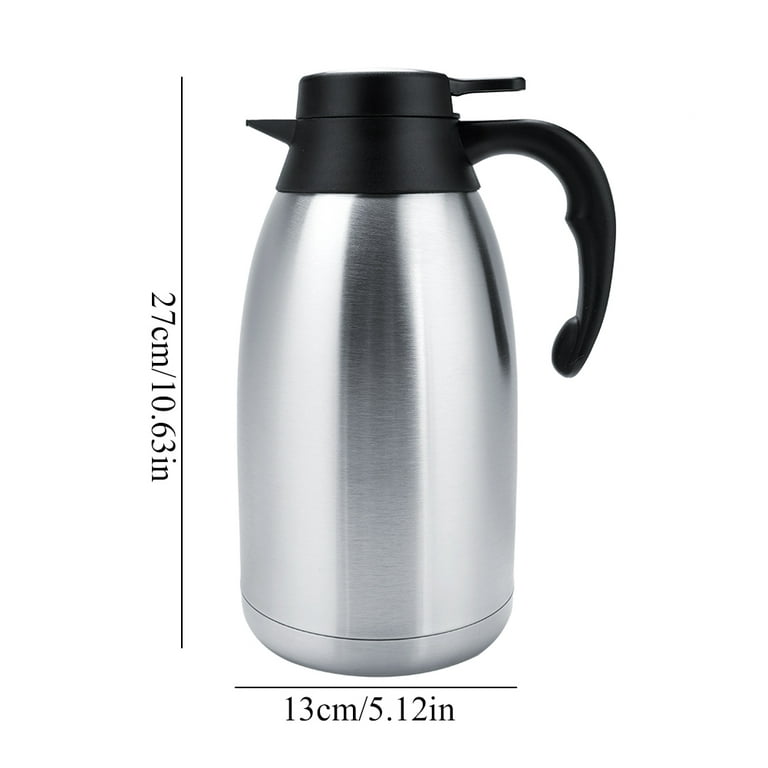 (64 Oz + 102 Oz) Airpot Coffee Dispenser with Pump, Insulated Thermal  Coffee Carafe - Stainless Steel Hot Beverage Dispenser - Thermos Urn for